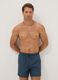 Blue swim shorts with elasticated waistband and drawstring_0