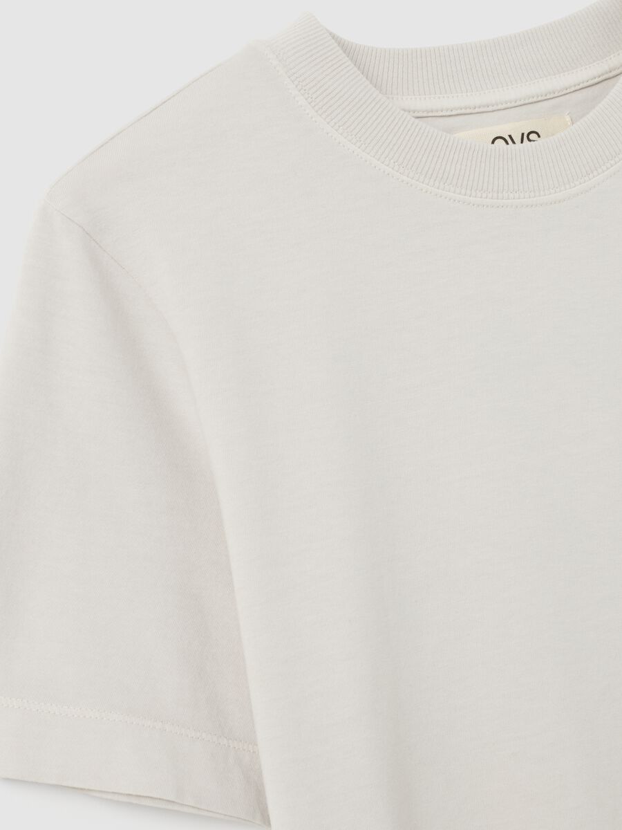 White T-shirt in pure Italian cotton regular fit_5
