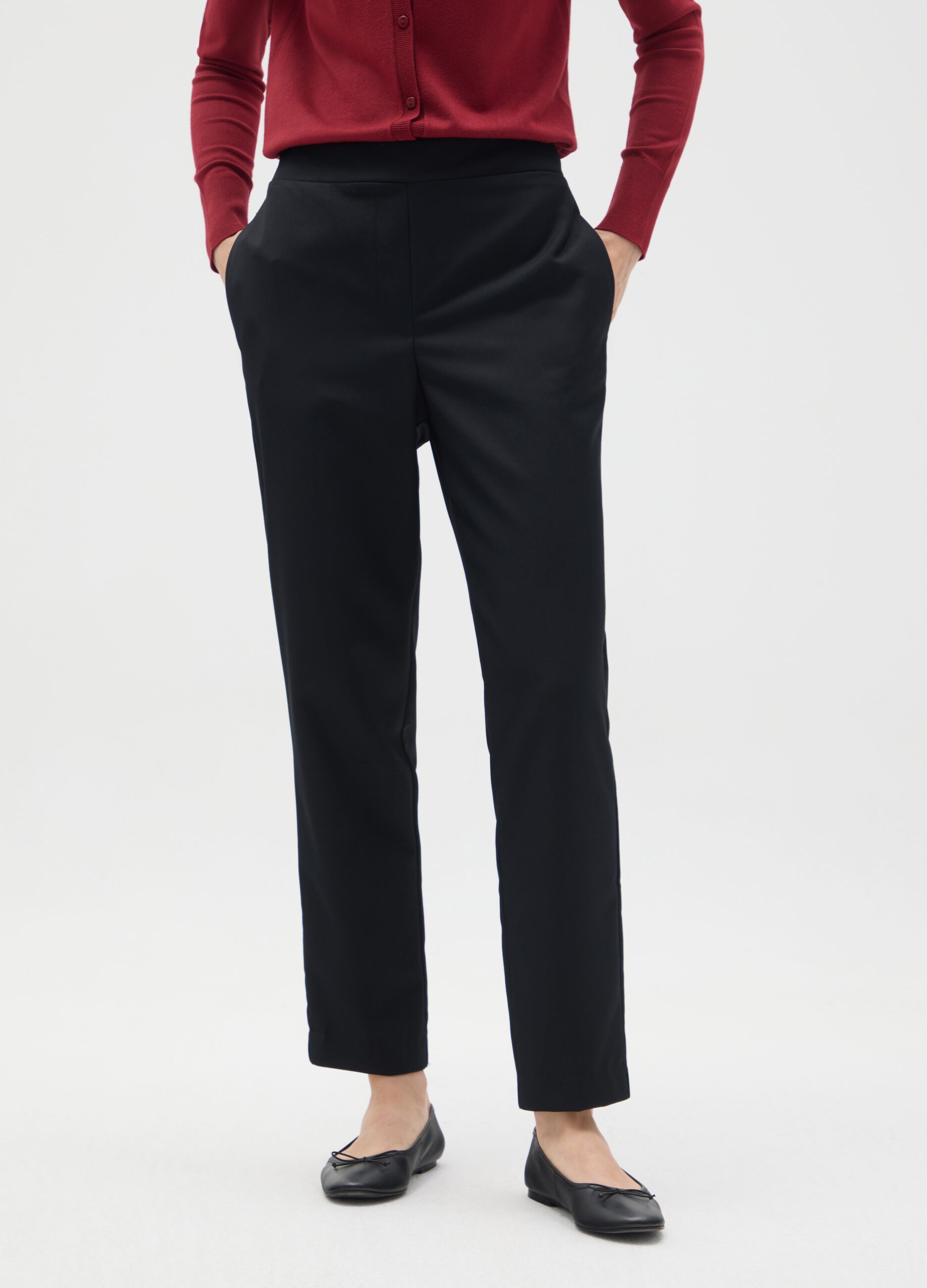 Black Slim Fit Trousers Mix