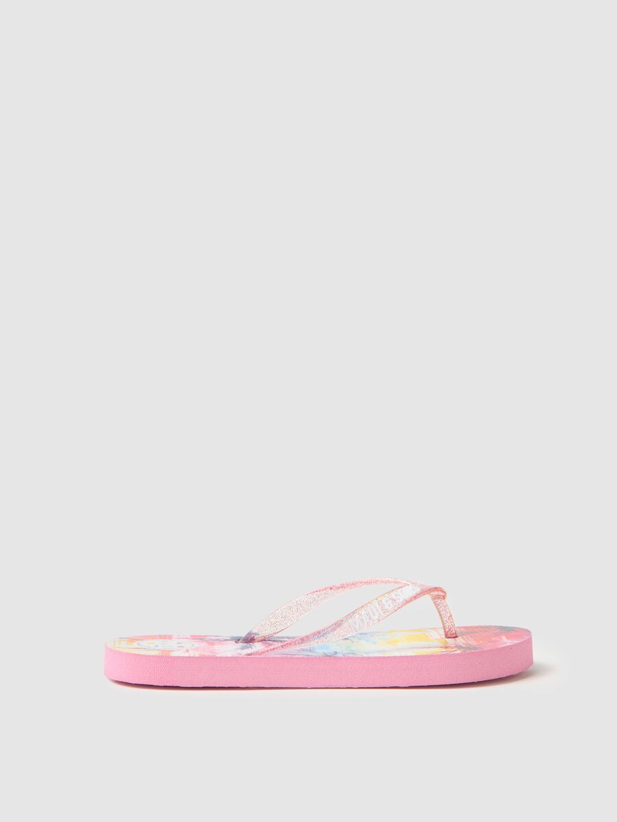Multicolour Glitter Girls' Flip-flops_0