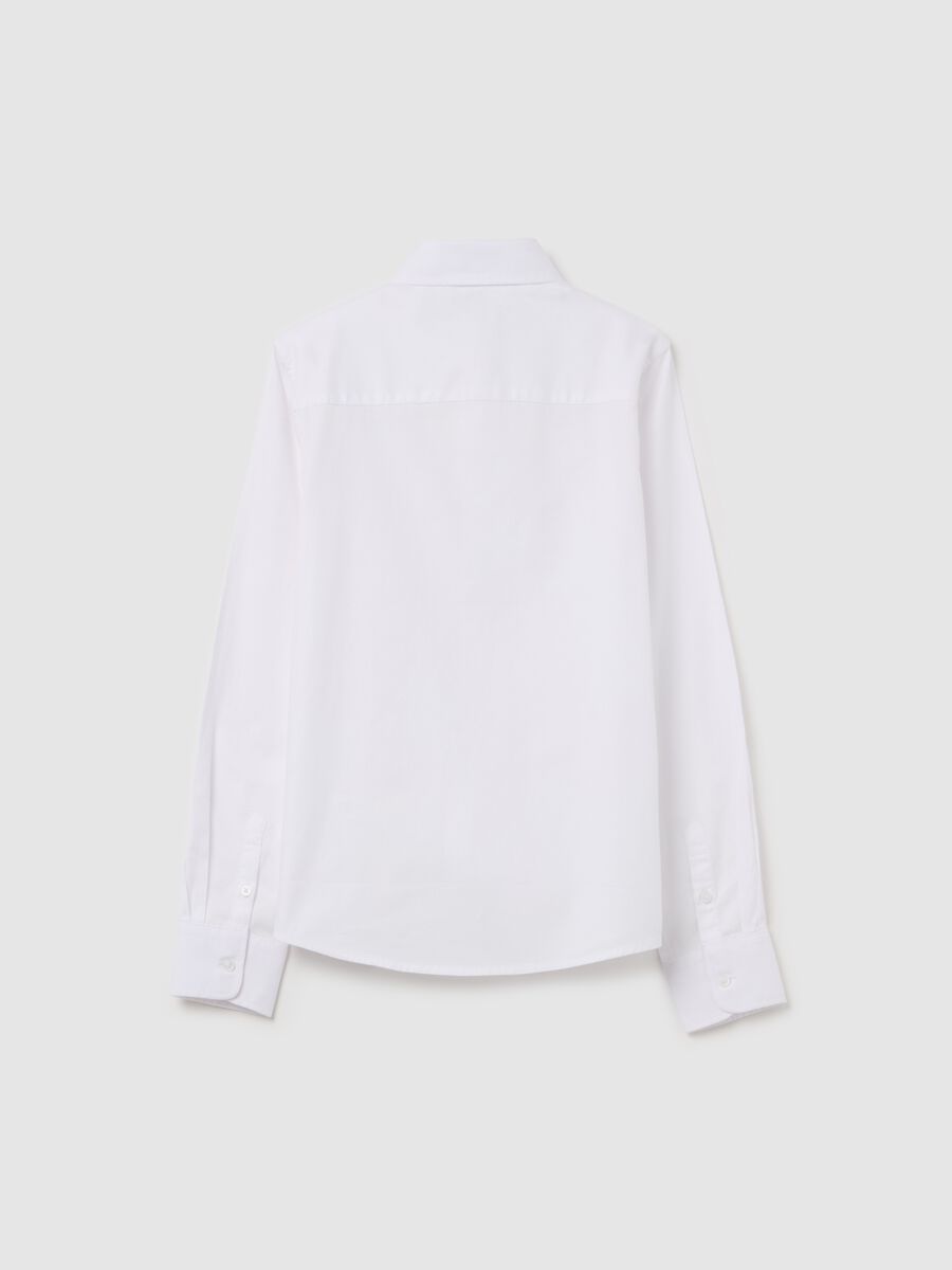Camicia in cotone tinta unita_4
