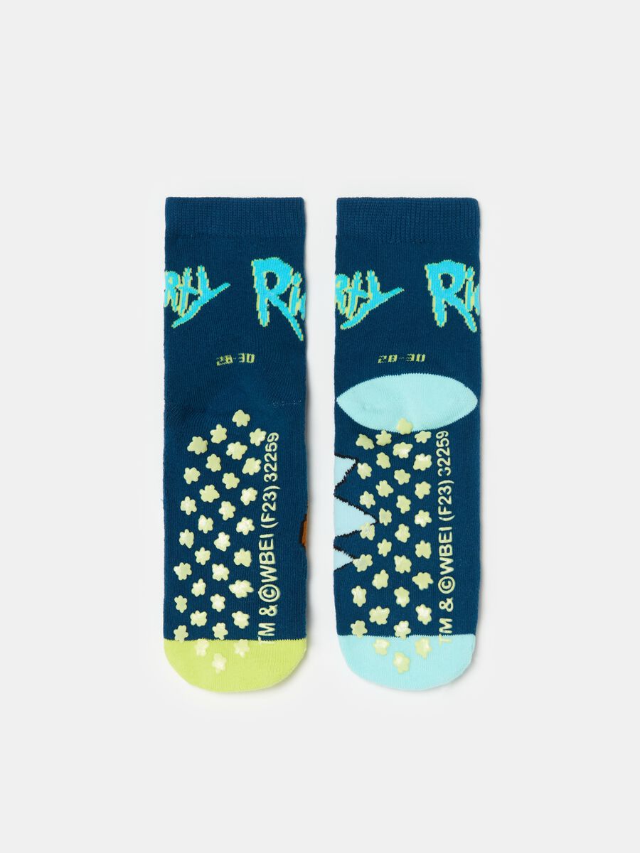 Slipper socks with Rick and Morty design_1