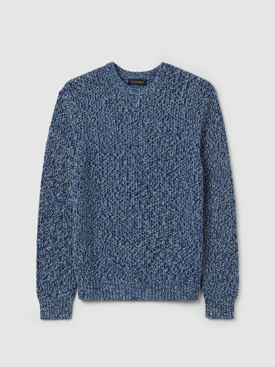 Cotton pullover with two-tone weave_4