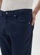 Slim Fit Blue Cotton Blend Trousers_3