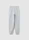 Girls' regular fit grey cotton jogger trousers_4