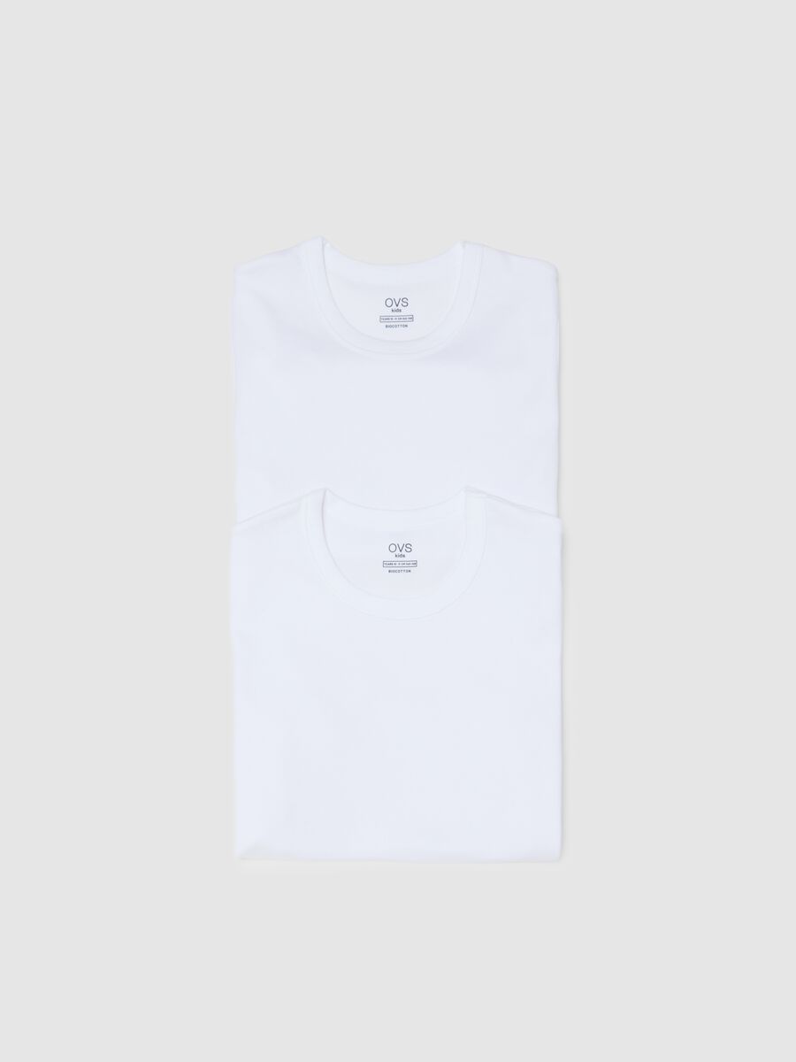Bipack T-shirt bianca per bambino in cotone_3
