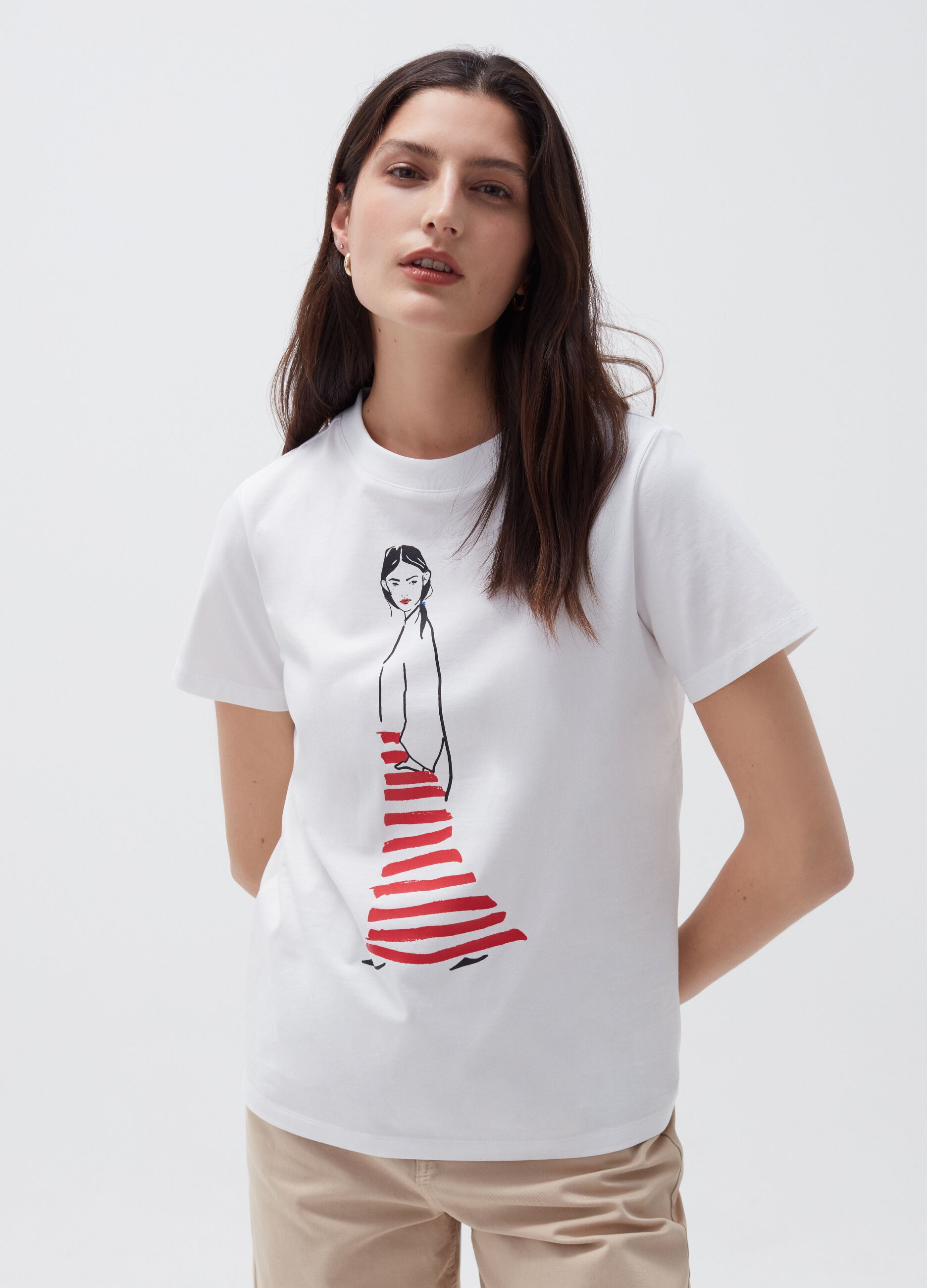 T-shirt with model print