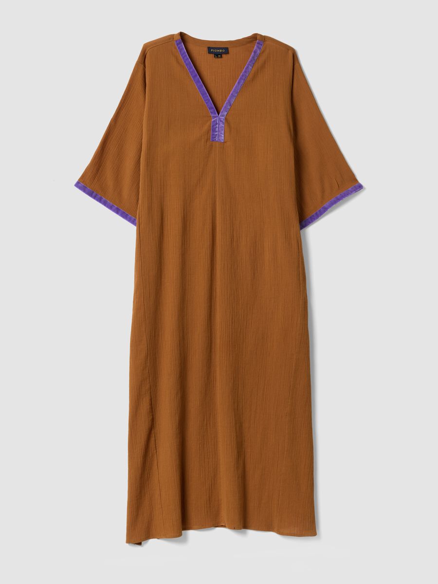 Long Brown Pure Cotton Kaftan_4