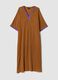 Long Brown Pure Cotton Kaftan_4