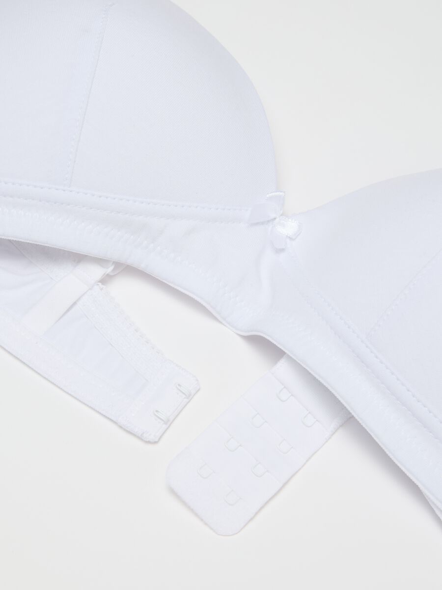 Women's White Stretch Cotton Bra_5