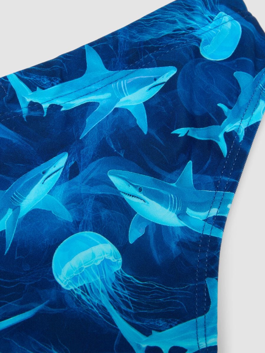Blue stretch fabric swim briefs_3