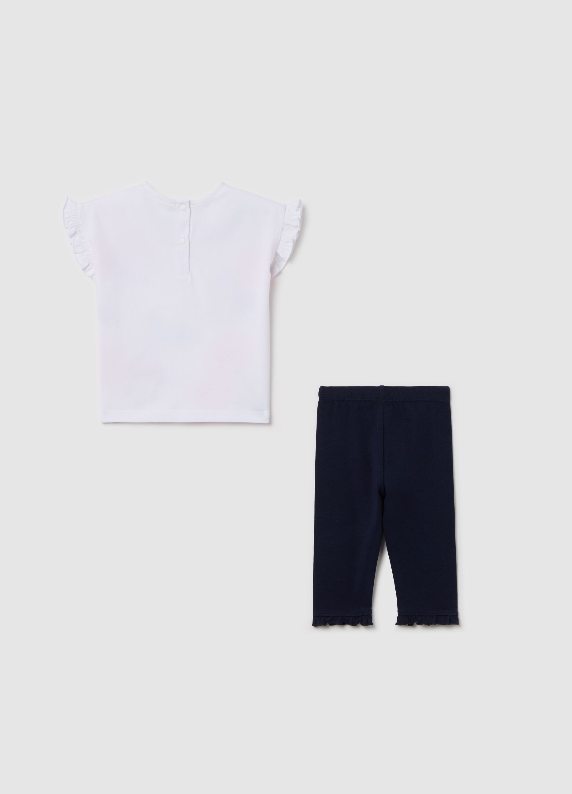 Stretch cotton jogging set with Minnie Mouse print