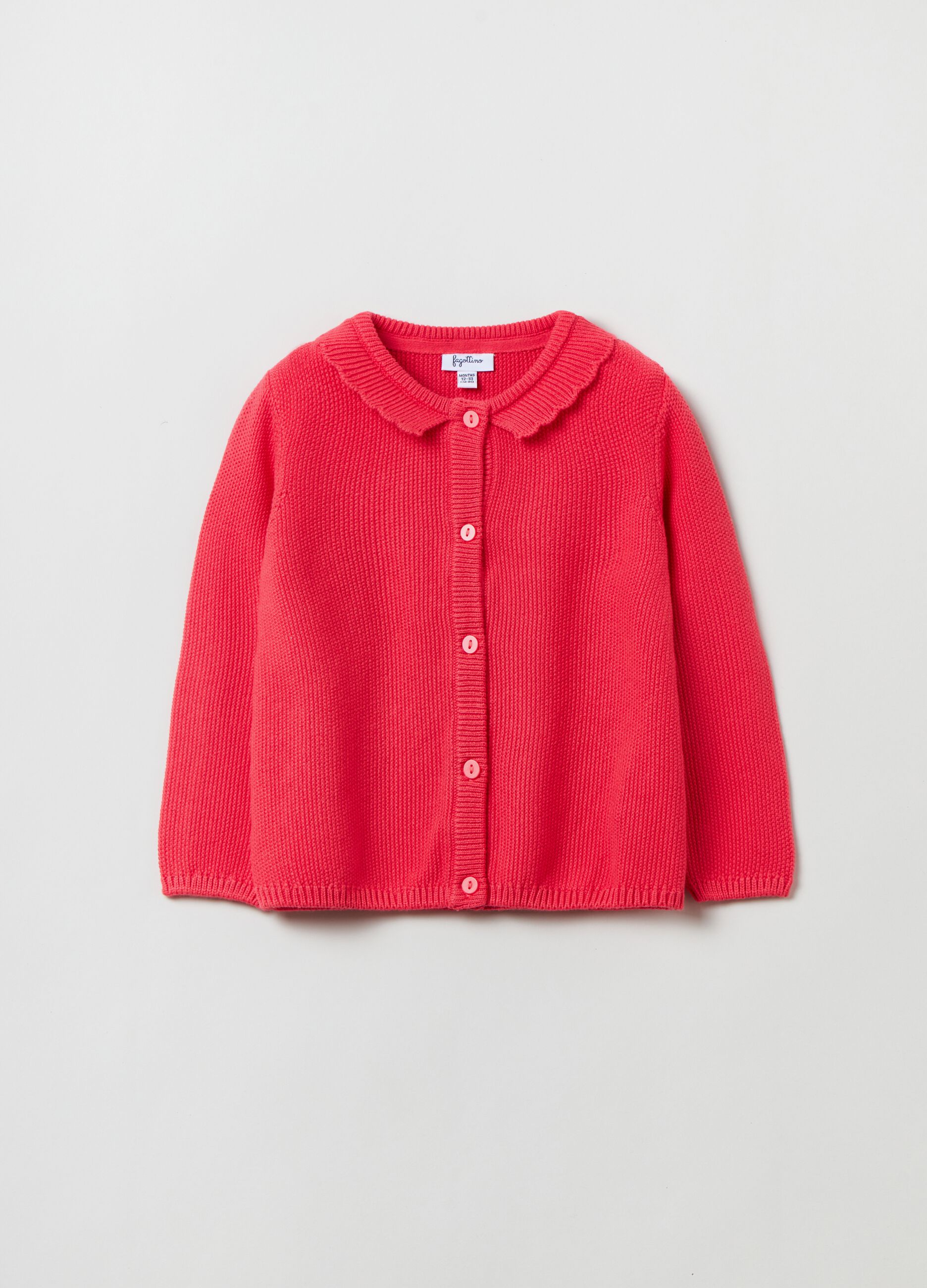 Cardigan in cotone con colletto