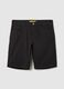 Men&rsquo;s black Bermuda shorts in stretch cotton with regular fit_4