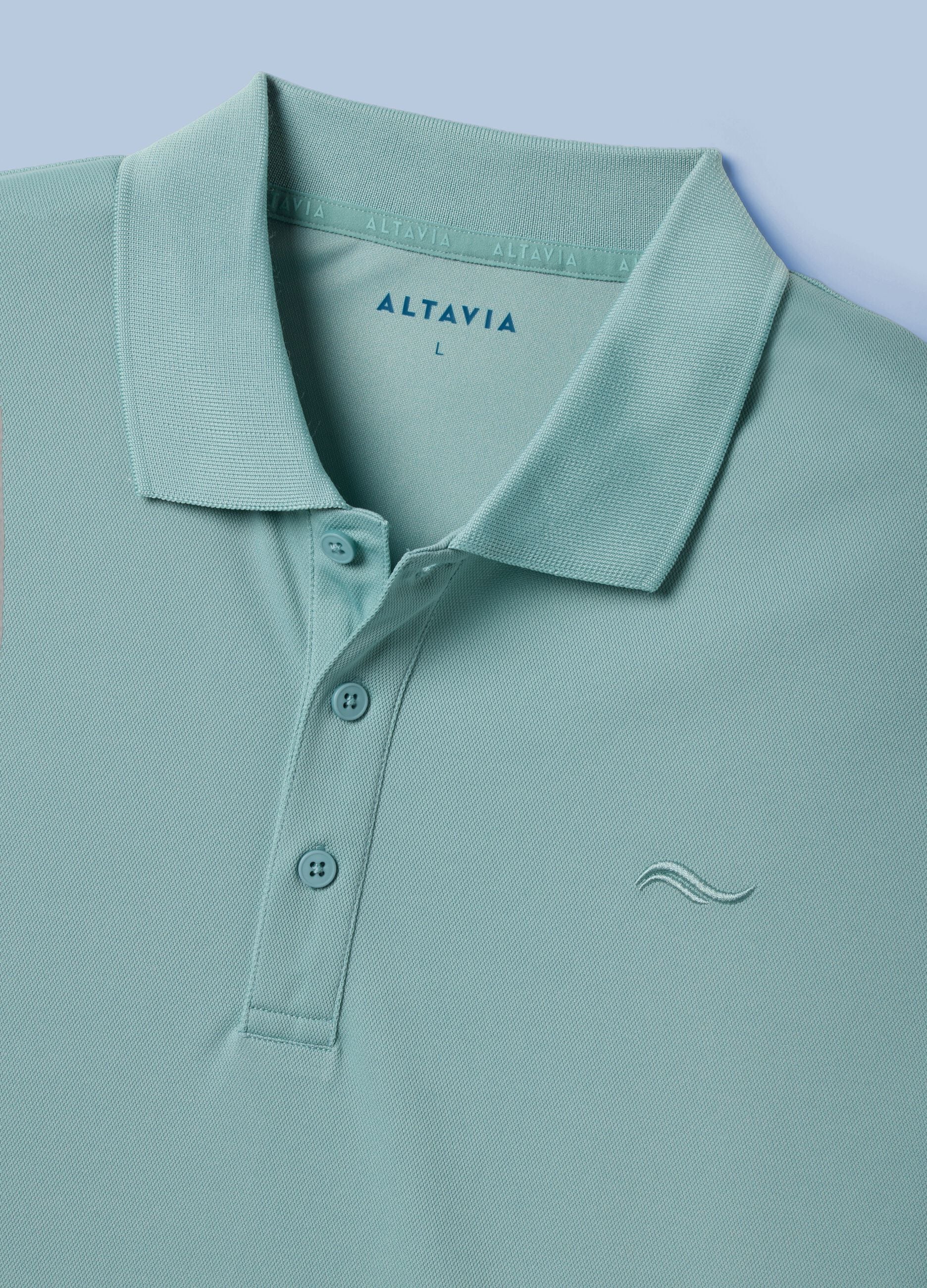 Green ALTAVIA SAILING polo with classic breathable collar