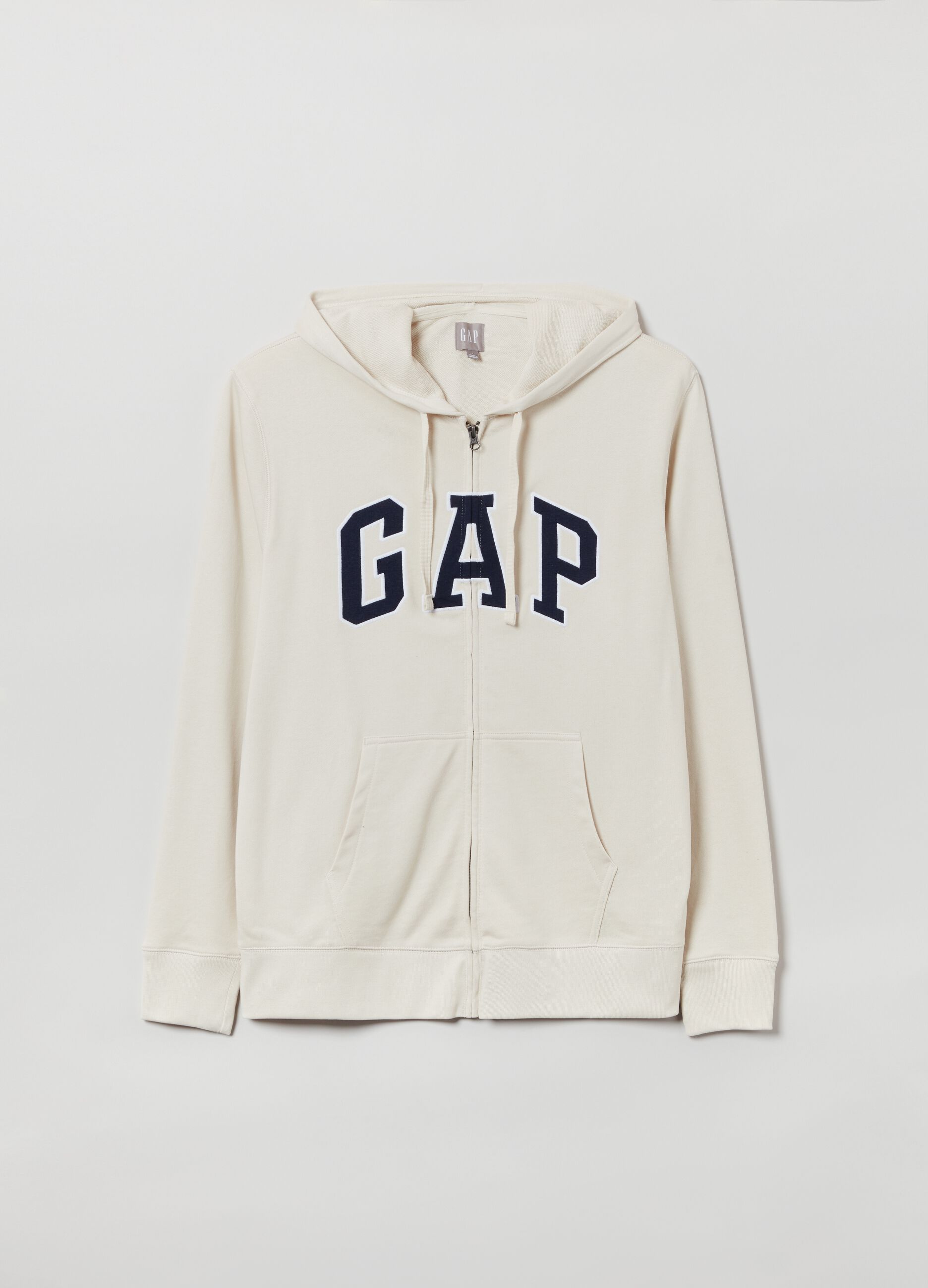 Full-zip con cappuccio e ricamo logo