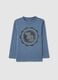 Children's blue pure cotton regular fit t-shirt with print_0