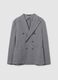 Grey Wool Blend Slim Fit Blazer_4