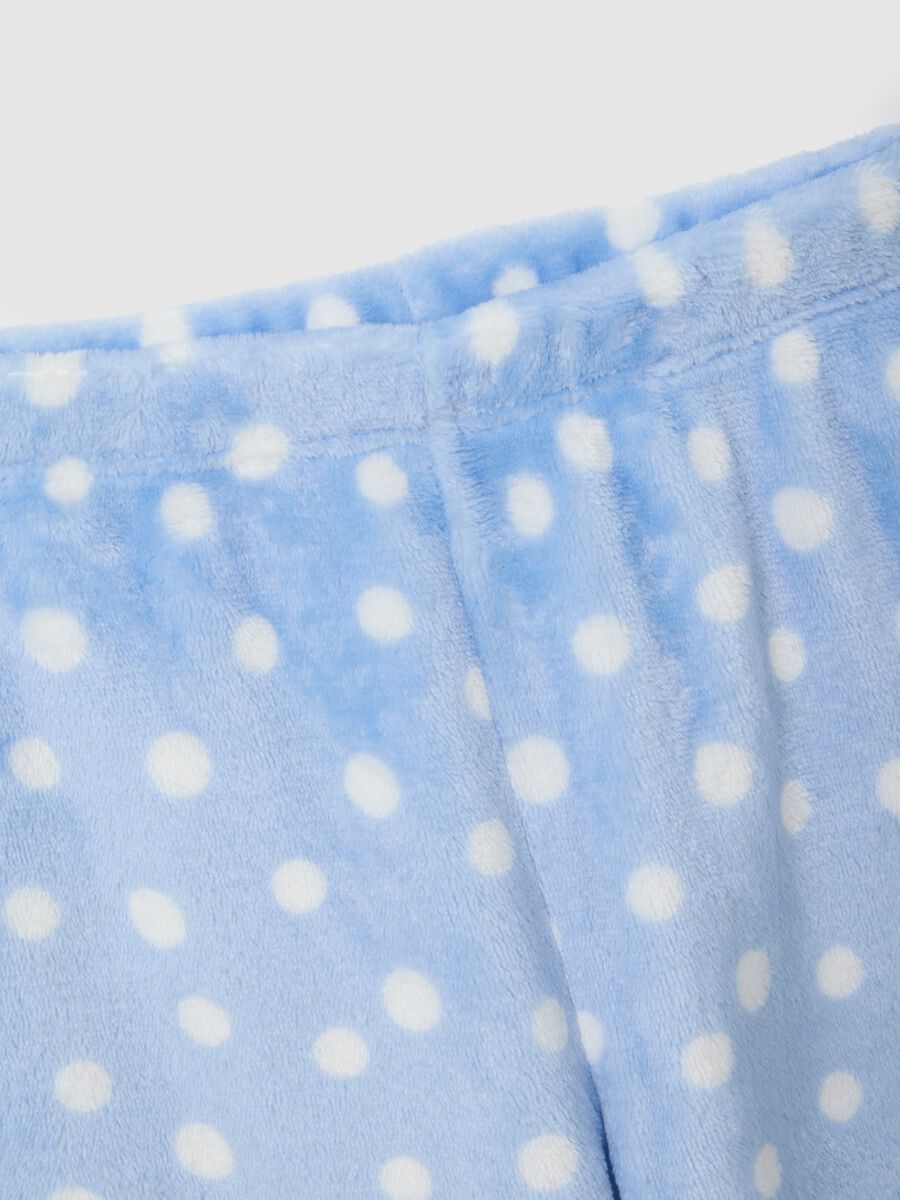 Girls' regular fit blue coral fleece pyjamas with print_3