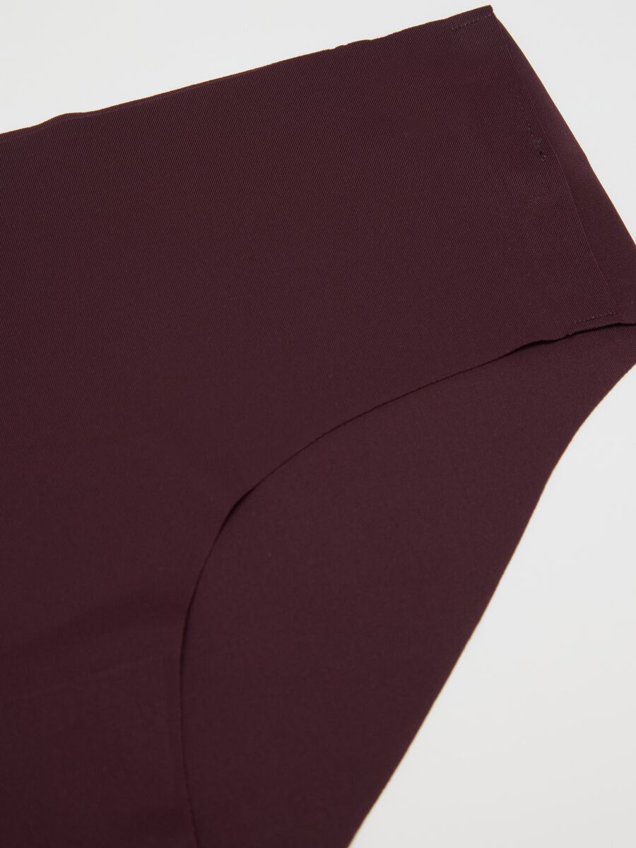 Culotte in tessuto elasticizzato viola scuro_5