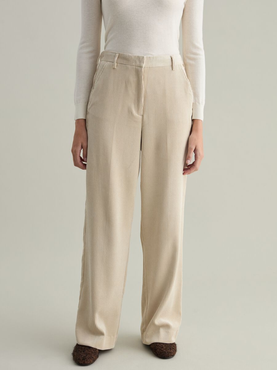 Wide-leg trousers in corduroy_1