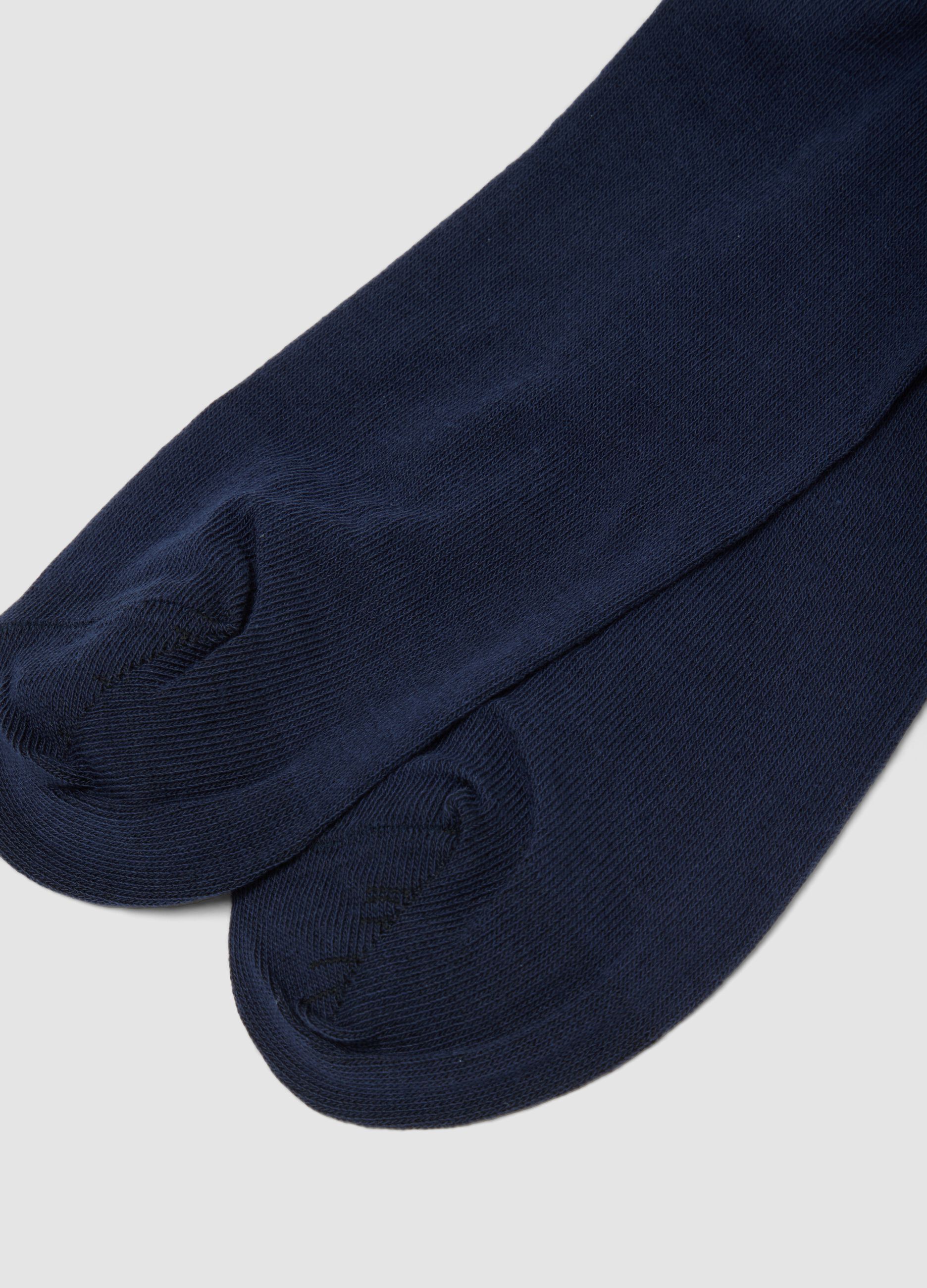 Bipack di calze lunghe blu navy in cotone elasticizzato