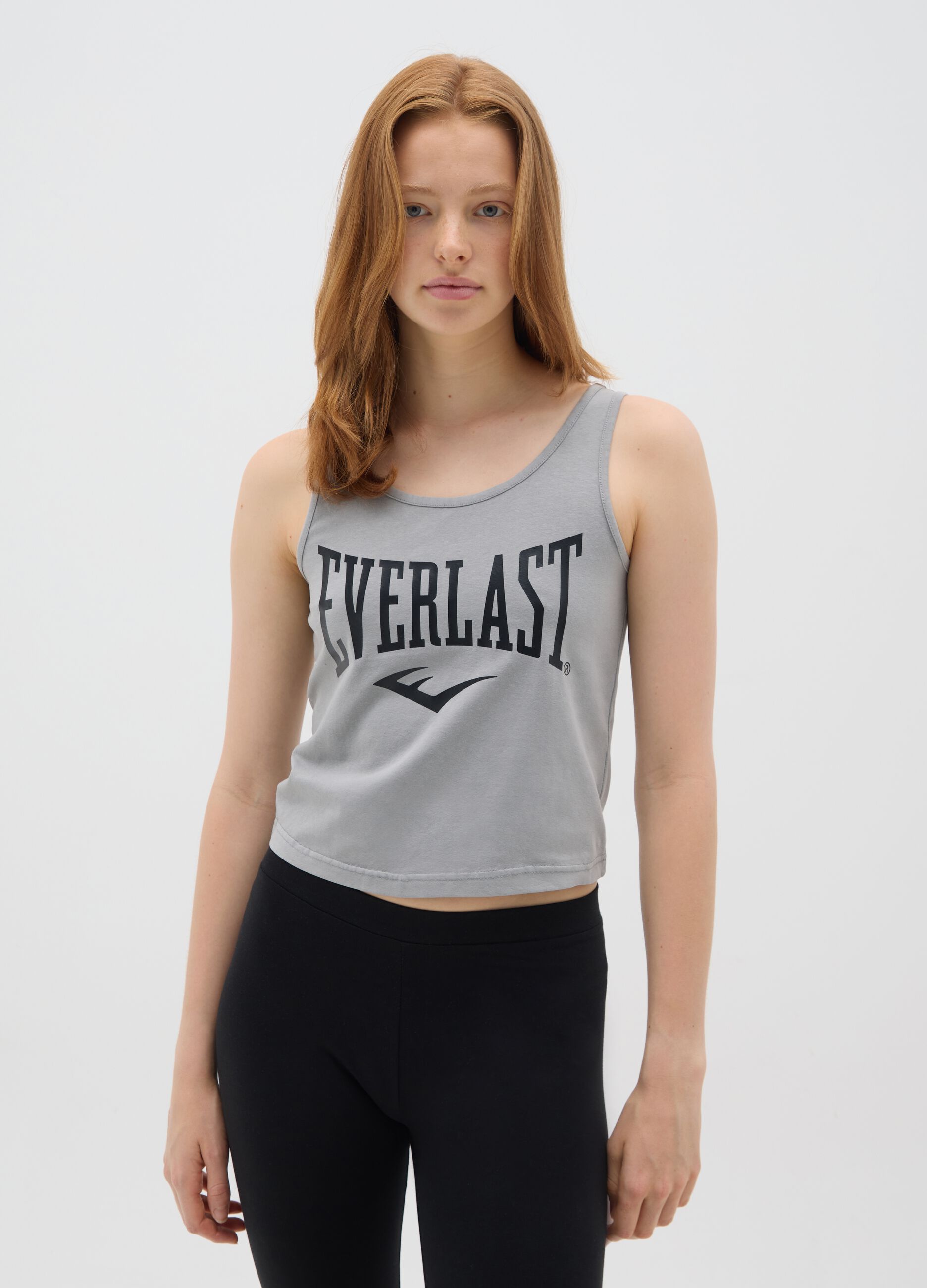 Grey Everlast Stretch Cotton Sports Tank