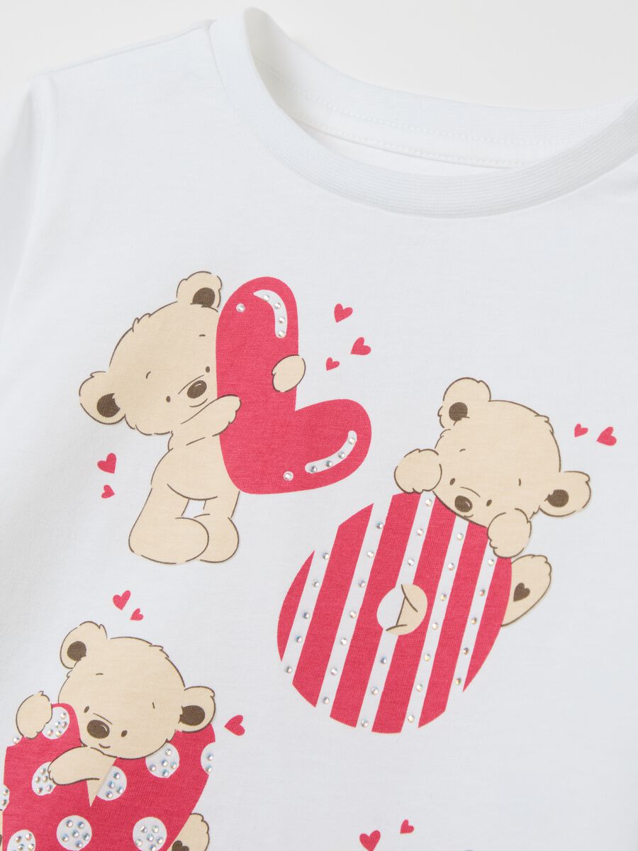 Cotton T-shirt with print and long sleeves_2