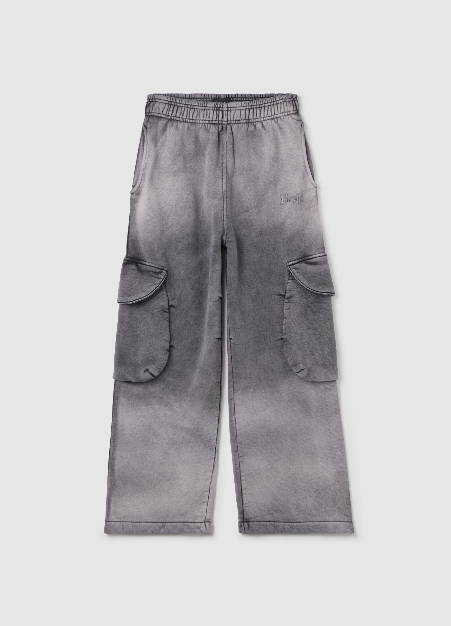 Sunfaded Cargo Sweatpants Vintage Grey
