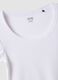 White stretch cotton fitted short sleeve T-shirt_5