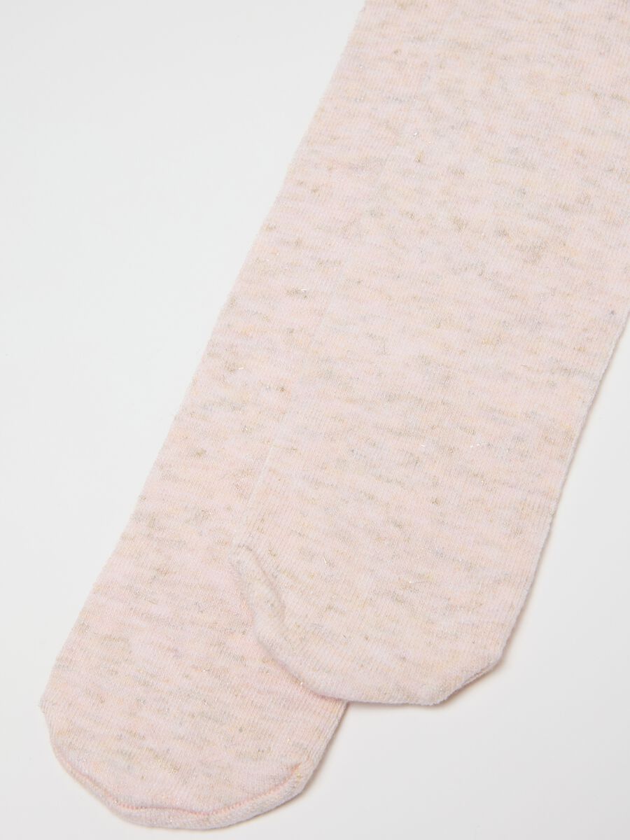 Beige tights with metallic fibres_1