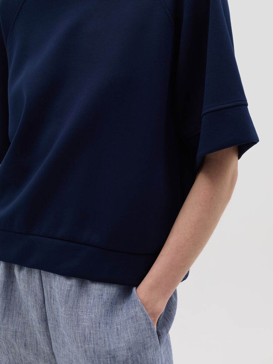Blue top with kimono sleeves_3