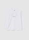 Boy's pure cotton white T-shirt with round neck_0