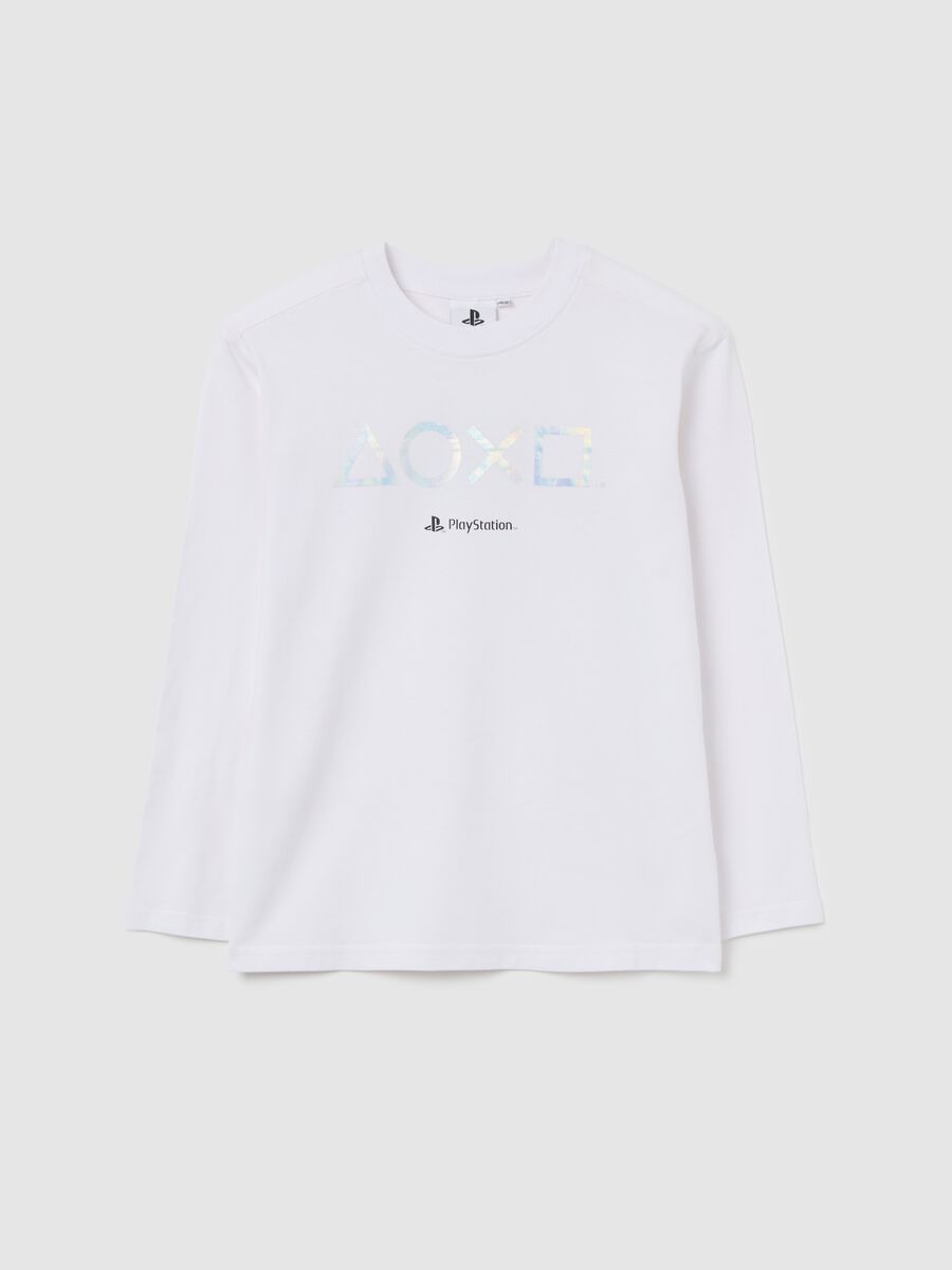 Boy's pure cotton white T-shirt with round neck_0
