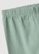 Green stretch cotton leggings for girls skinny fit_2