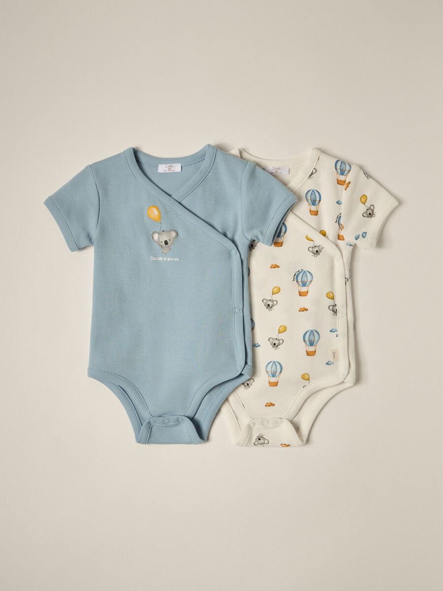 Pack 2 body in interlock di puro cotone IANA neonato_0