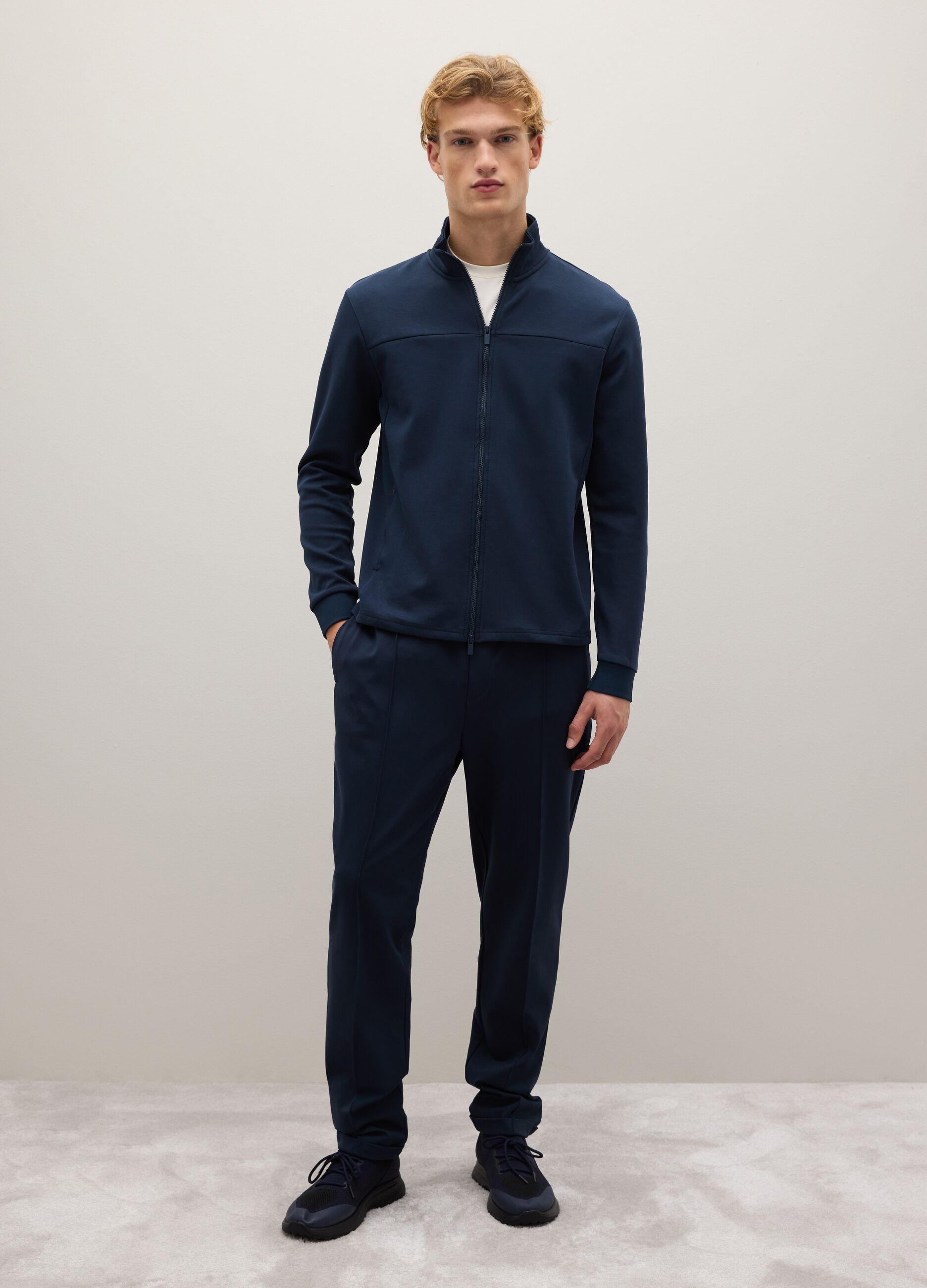 Regular Fit Blue Trousers