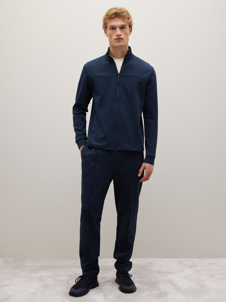 Regular Fit Blue Trousers_0