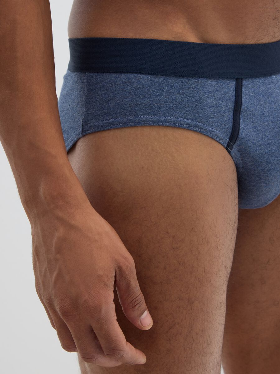 Slip in cotone elasticizzato blu regular fit_3