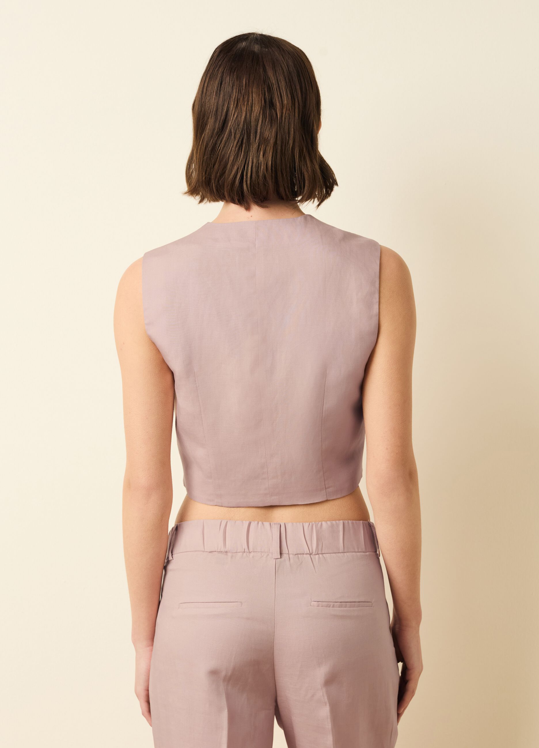 Gilet in Lyocell e lino
