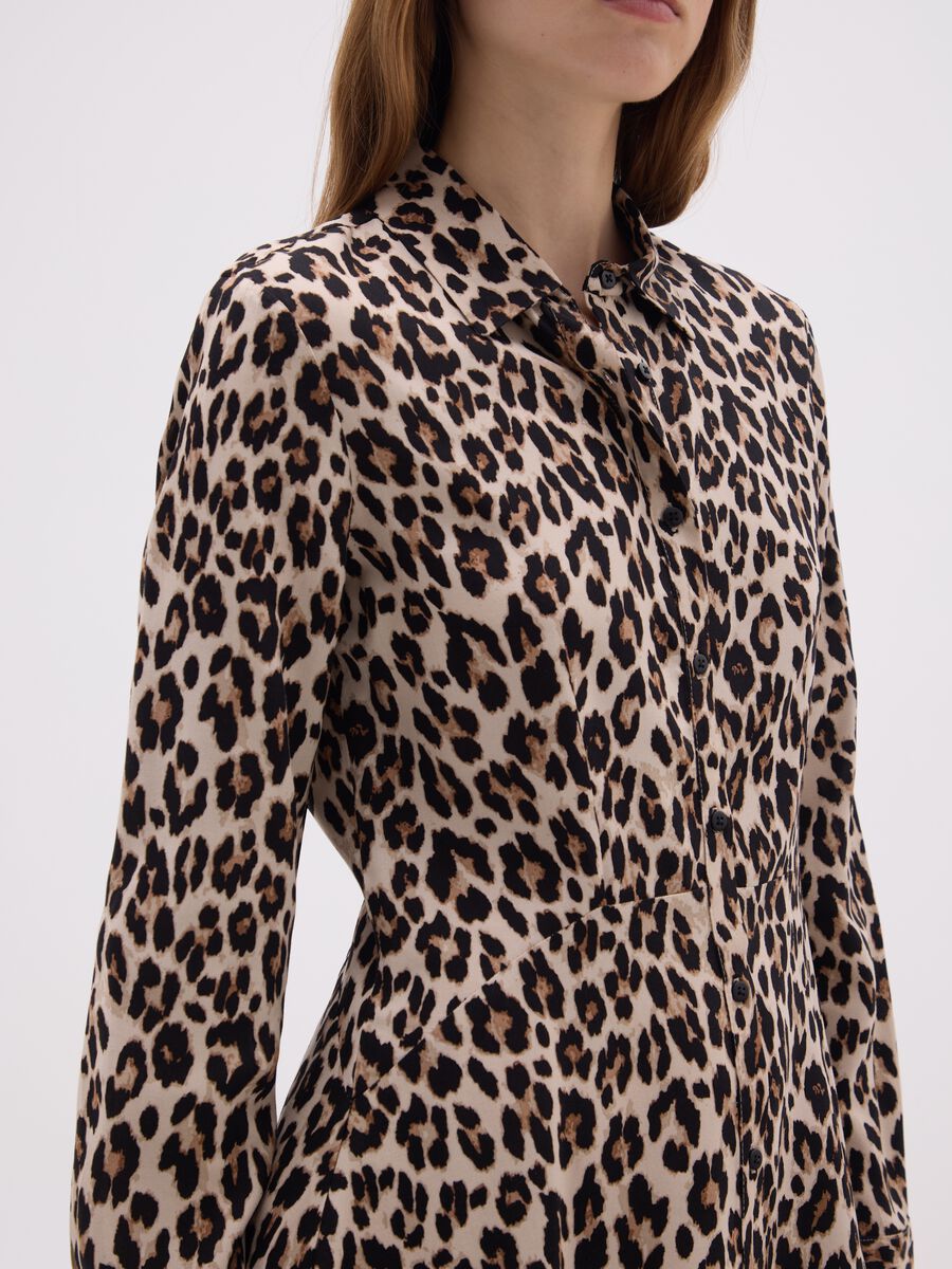 Women's Multicoloured Pure Viscose Shirt Dress_3