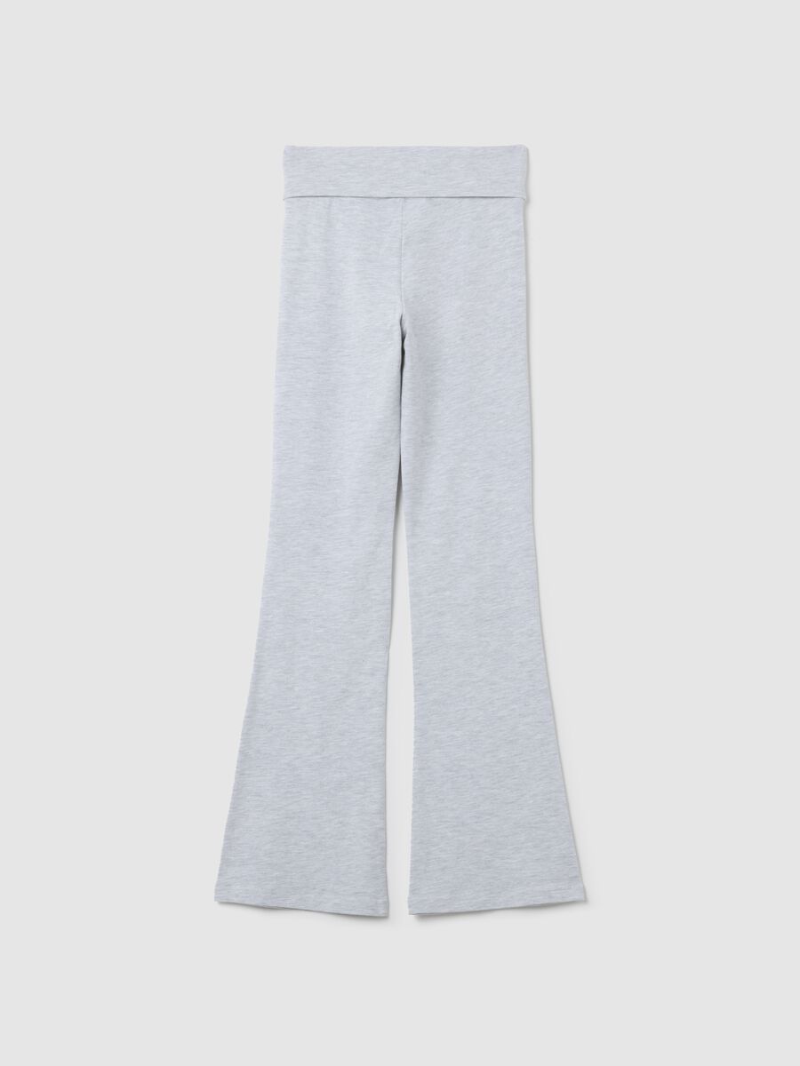 Girls' Grey Stretch Cotton Trousers_4