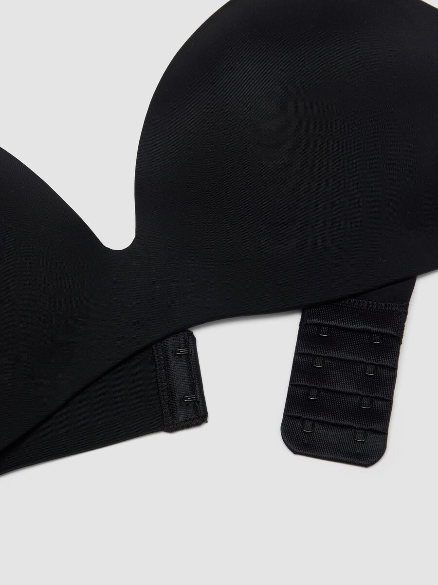 Reggiseno a triangolo nero imbottito in tessuto elasticizzato_5