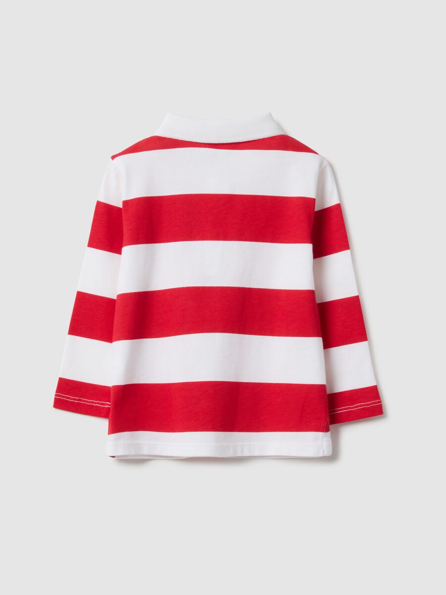 Multicolour stripe polo in pure cotton for boys regular fit_1