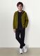 Green hooded rain jacket with zip for boys_0