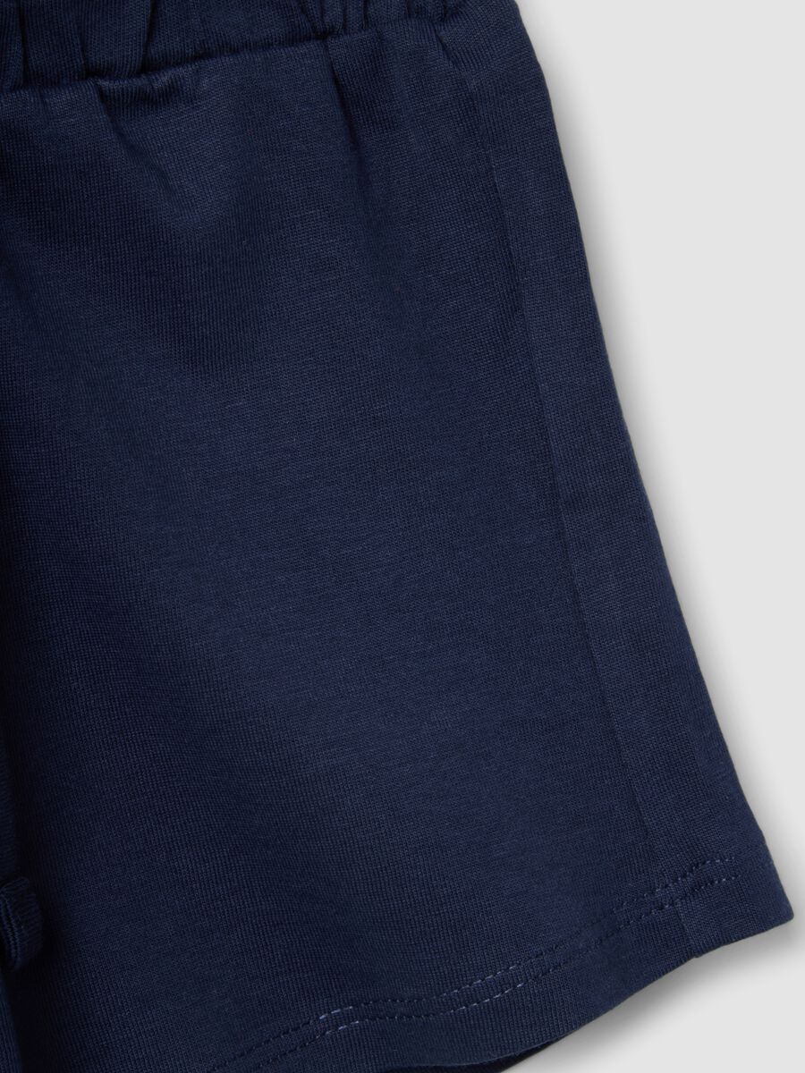 Girls&rsquo; blue 100% cotton shorts, regular fit_3