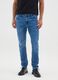 Blue denim cotton skinny jeans_1