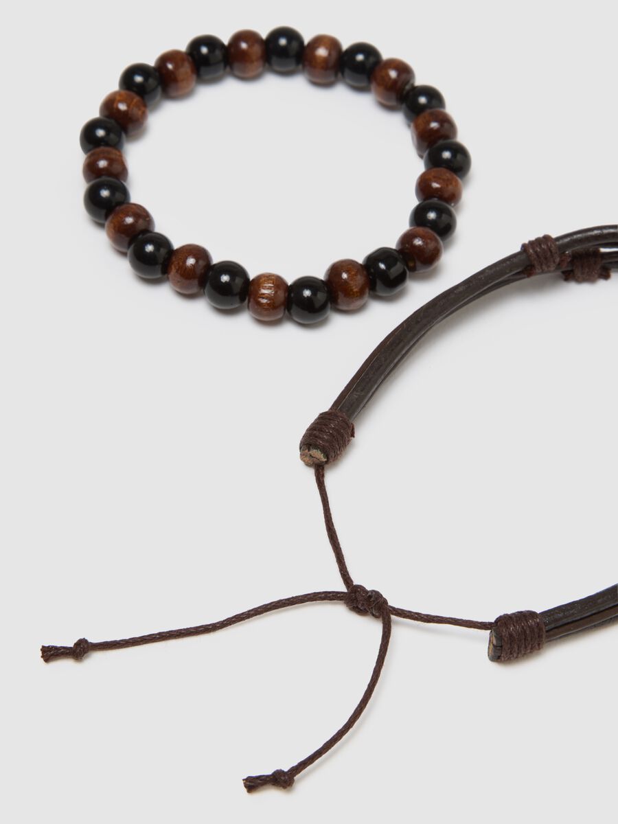 Bipack bracciali in vera pelle multicolor_1