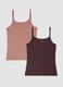 Two-pack of multicolour stretch organic cotton crew-neck vests_0