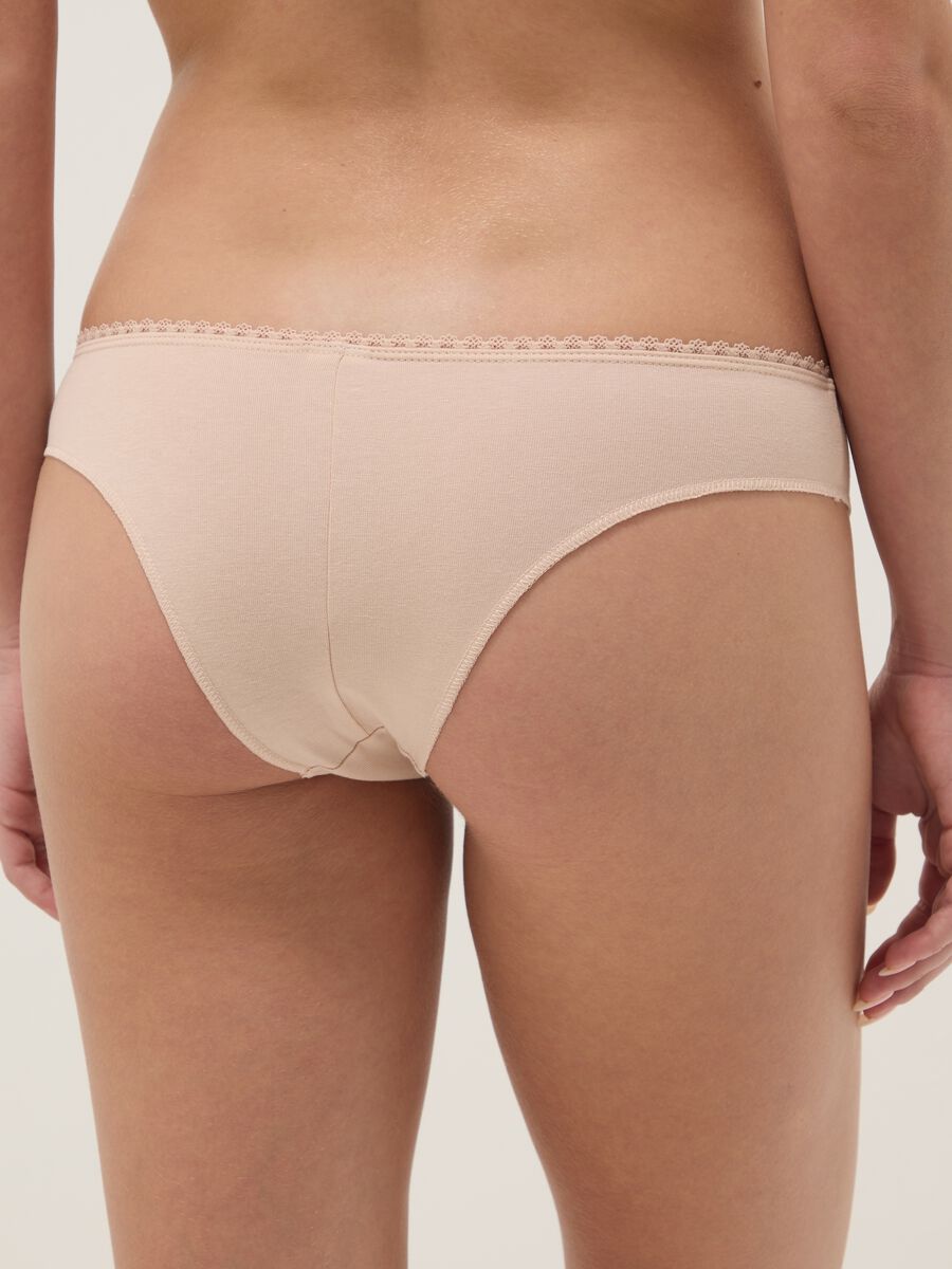 Triple Pack Beige Stretch Cotton Regular Fit Briefs_2